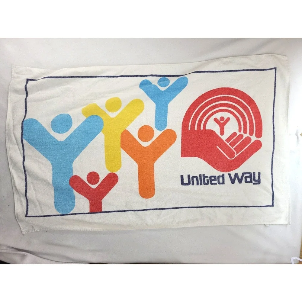 Vintage United Way Charity Logo Beach Towel 57